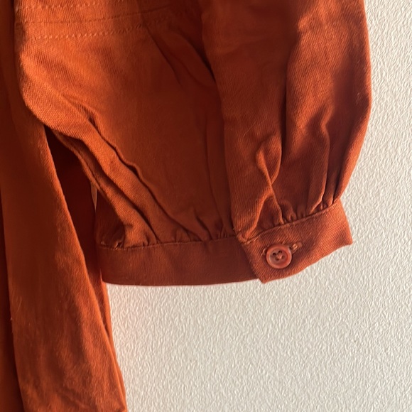 Burnt Orange Lace Up Dress New With Tags Size XS - Picture 4 of 9